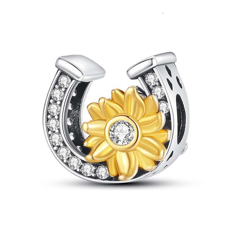 New 925 Sterling Silver Charm Sunflower Love Ladybug Beads Fit Charms Silver 925 Original Bracelet DIY Jewelry Making For women Gifts