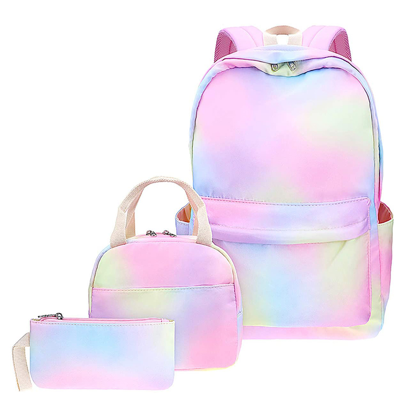 Cute Primary Girl Backpack Set Child Schoo Bag Korean Princess Waterproof Backpack For Teenager Lunch Boxes For Girls