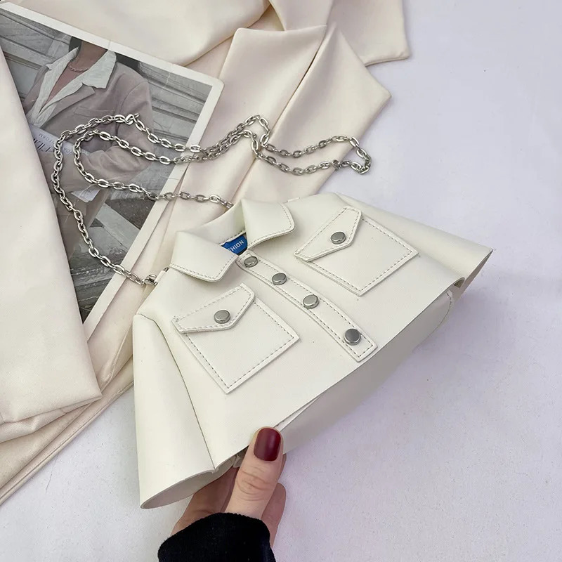 Creative womens bag niche shoulder bag fashion chain interesting style cross body bag 240912