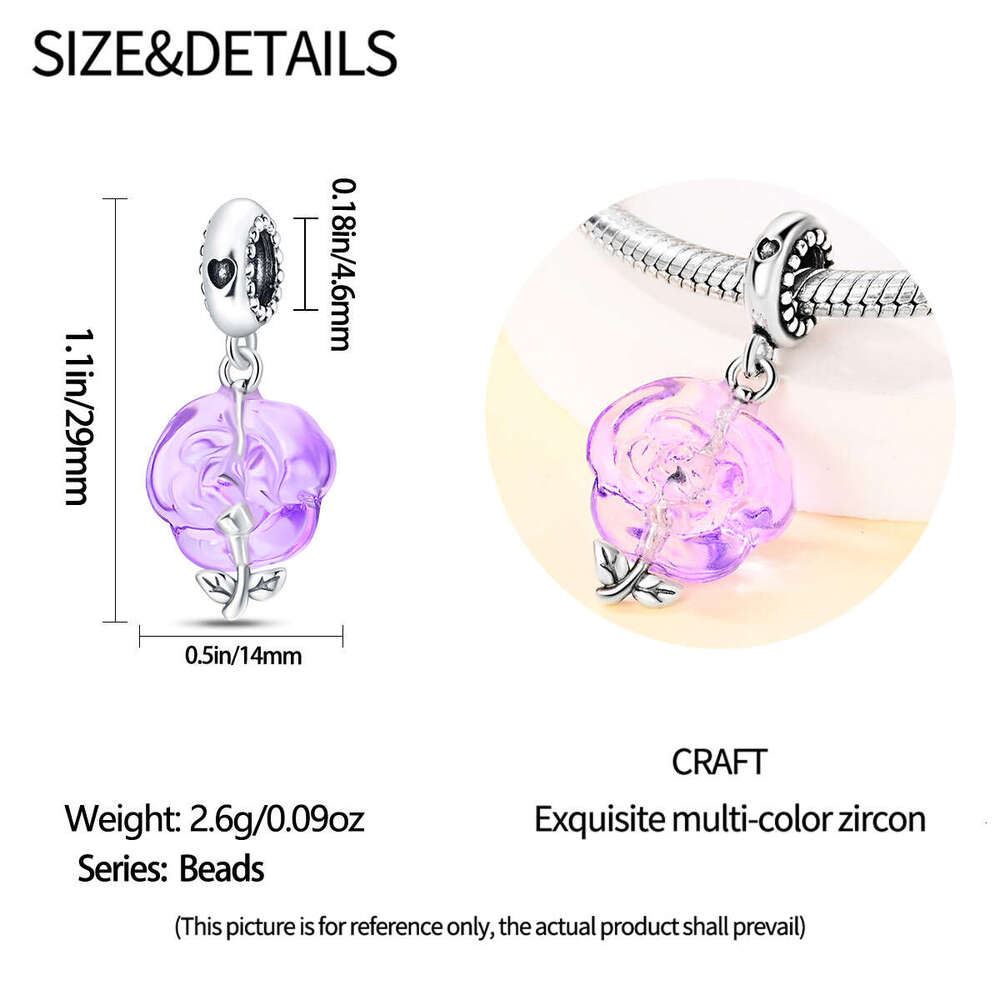 New 925 Sterling Silver Charm pink pendant beads Fit Charms Silver 925 Original Bracelet DIY Jewelry Making For women Gifts
