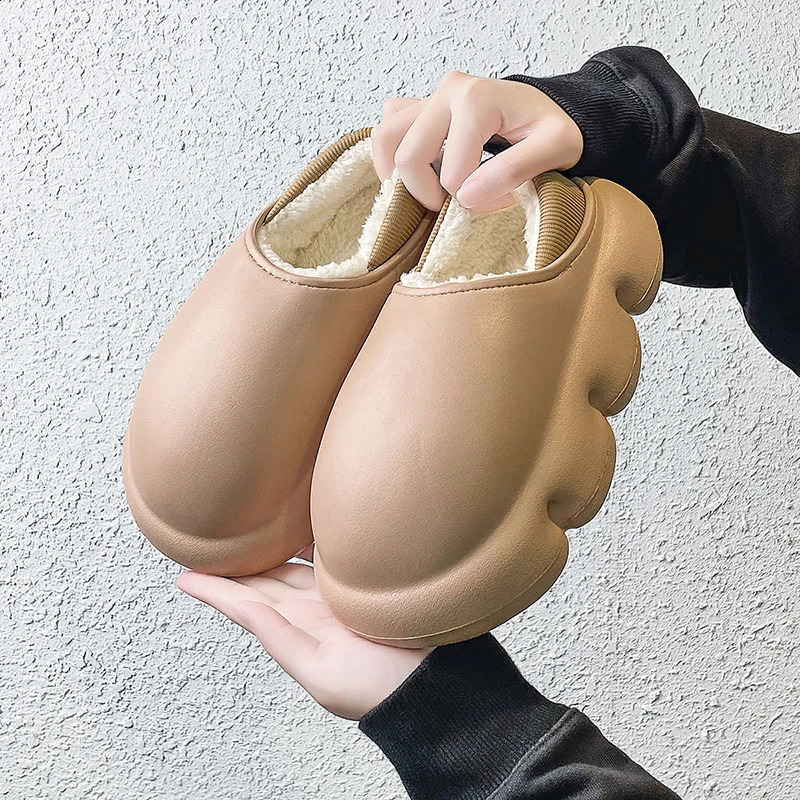 Eva Mens Cotton Smooth Comfortable Outdoor Waterproof Fashion Plus Velvet Couple Cotton Smooth Lightweight Fully Matching Shoes 240914