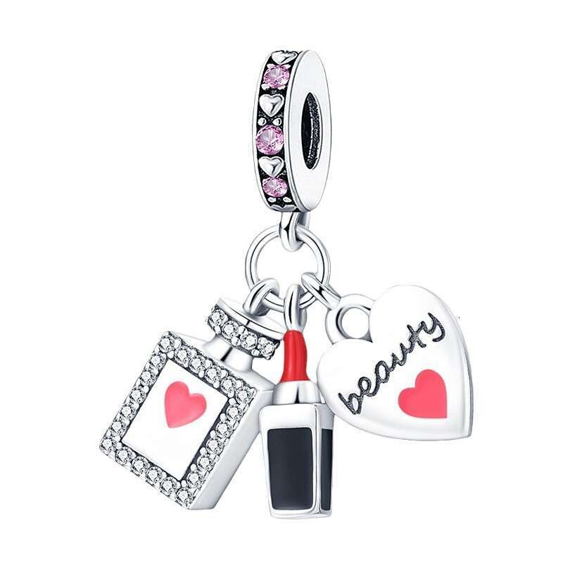 New 925 Sterling Silver Charm Lipstick perfume pendant Fit Charms Silver 925 Original Bracelet DIY Jewelry Making For women Gifts