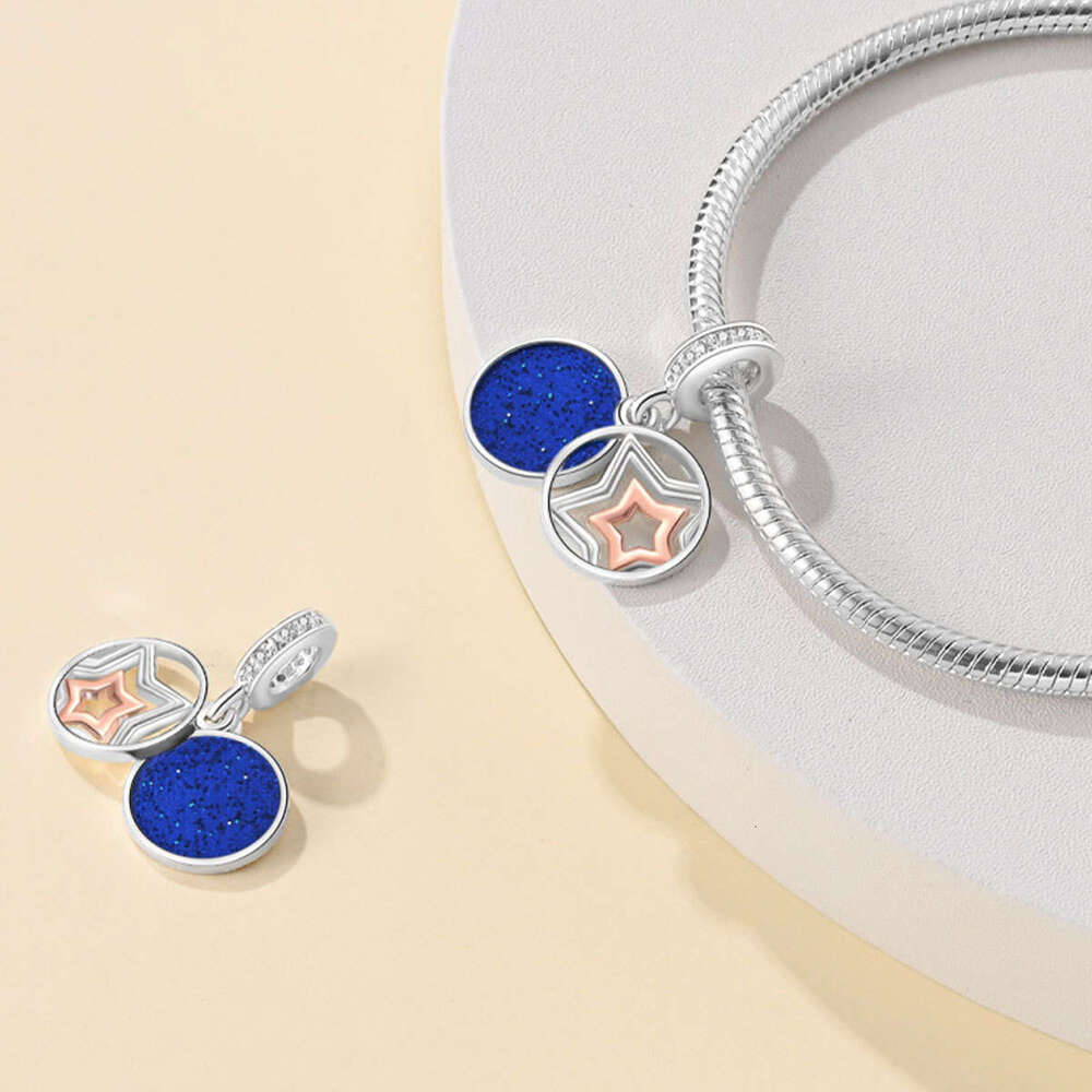 New 925 Sterling Silver Charm Space Travel Star Trajectory Tag beads Fit Charms Silver 925 Original Bracelet DIY Jewelry Making For women Gifts