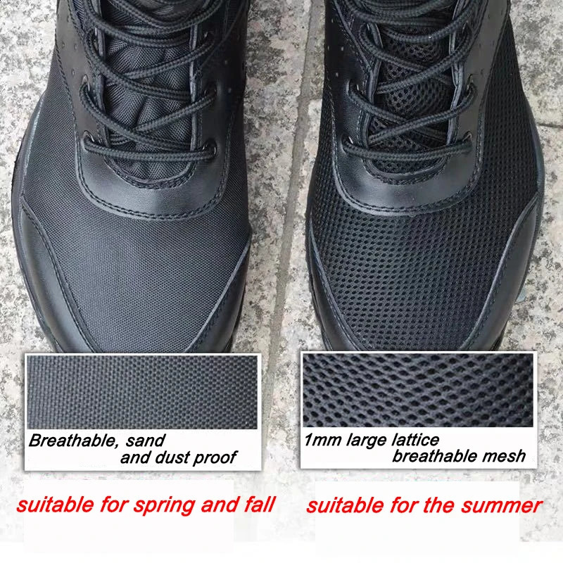 Summer Combat Boot Men Women Climbing Training Lightweight Waterproof Tactical Boots Outdoor Hiking Breathable Mesh Shoes 240914