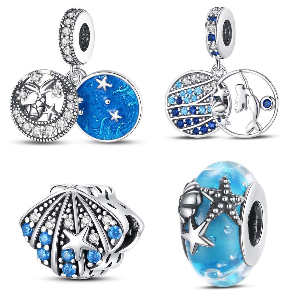 New 925 Sterling Silver Charm Ocean Stone Shell Beads Fit Charms Silver 925 Original Bracelet DIY Jewelry Making For women Gifts
