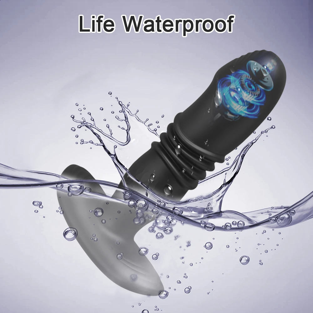 Male Thrusting Prostate Massager Bluetooth APP Vibrator for Men Gay Anal Plug Wireless Remote Butt Sex Toy Couples 241226