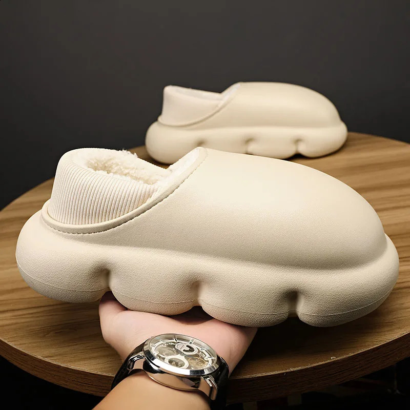 Eva Mens Cotton Smooth Comfortable Outdoor Waterproof Fashion Plus Velvet Couple Cotton Smooth Lightweight Fully Matching Shoes 240914