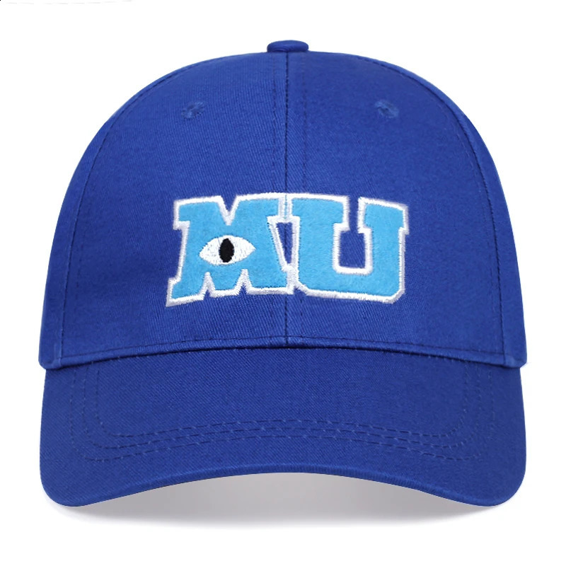 Comic Baseball Cap Men Adult Unisex Cotton MU Embroidery Big Eye Monster University Women Sun Hats Trucker Hat Bonnet Gorras 240906