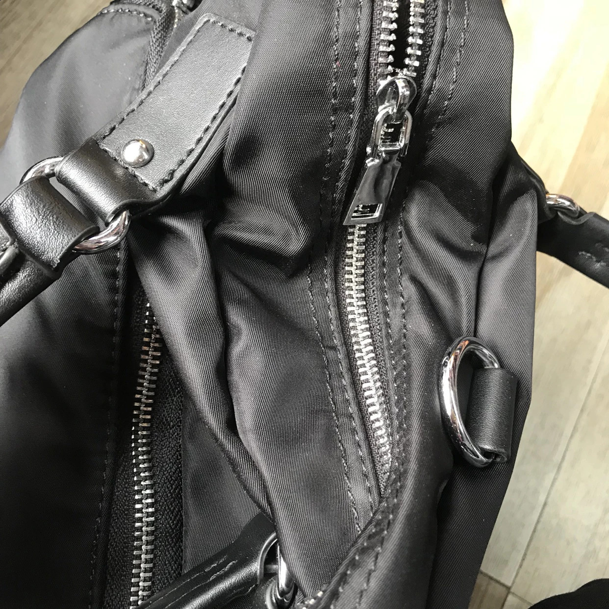 Korean style backpack with high-end nylon fabric multiple pockets fully matched fashionable travel shoulder casual backpack messenger bag 240912