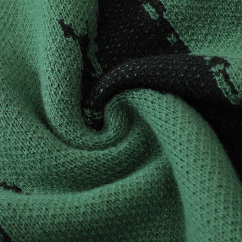 Men Streetwear Ripped Sweater Distressed Vintage Letter Graphic Hip Hop Knitted Sweater Retro Pullover Sweater Hipster 240911