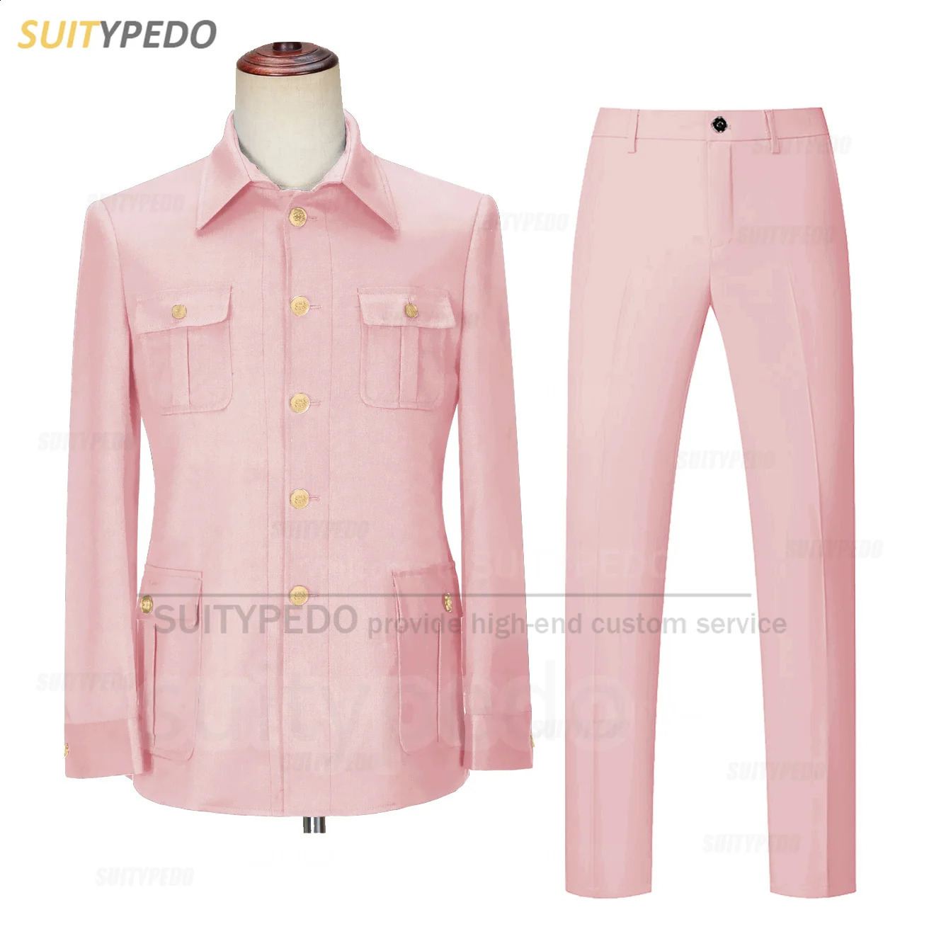 Fashion Men Suit Sets Tailor-made Daily Party Casual Outfits Evening Dinner Slim Fit Formal Male Blazer Pants Two Pieces 240914