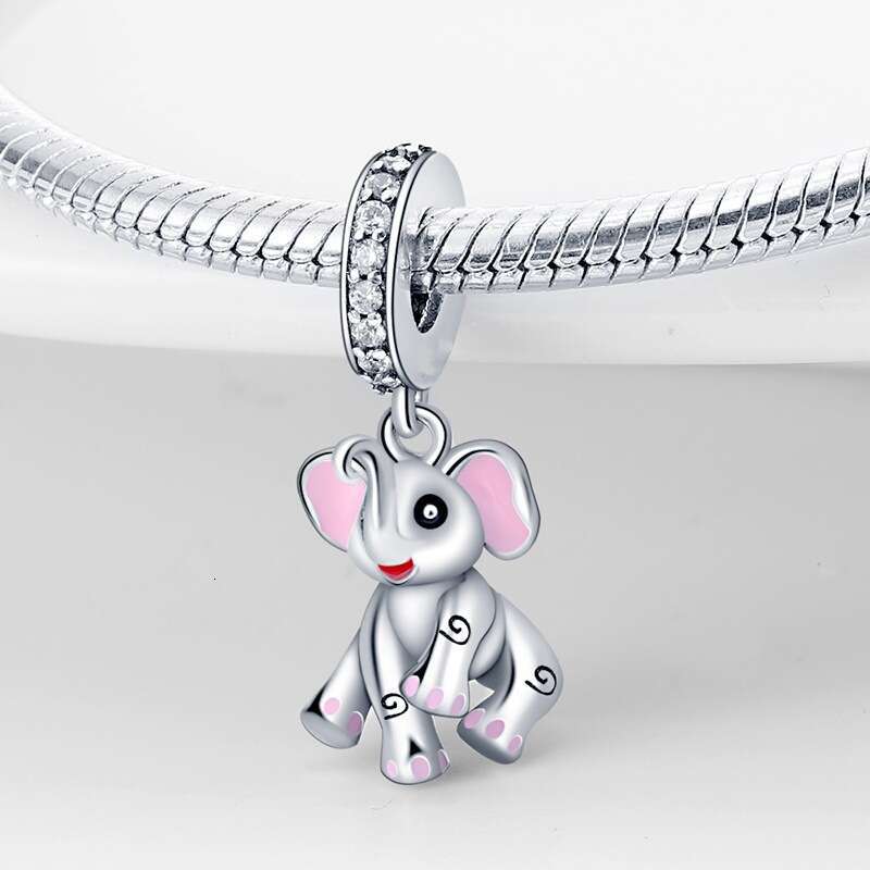 New 925 Sterling Silver Charm cute Elephant pendant Fit Charms Silver 925 Original Bracelet DIY Jewelry Making For women Gifts