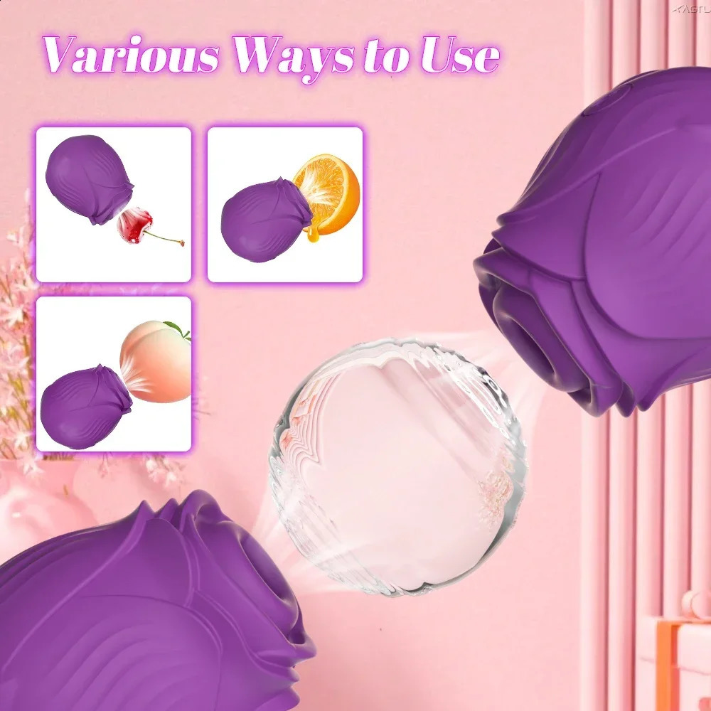 Rose-Sucking Vibrator for Women Nipple Massager Clitoral Vacuum Stimulator Vibrating Female Masturbator Sex Toys for Adults 240914
