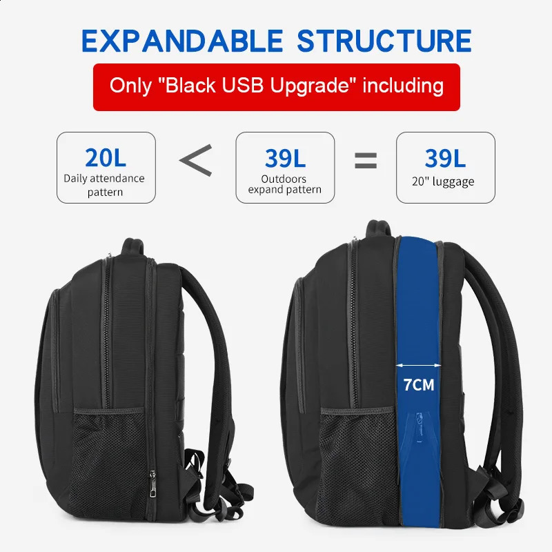 warranty mens backpack 14 15.6 17.3-inch mens laptop backpack anti-theft school backpack mens travel bag Mochila 240914