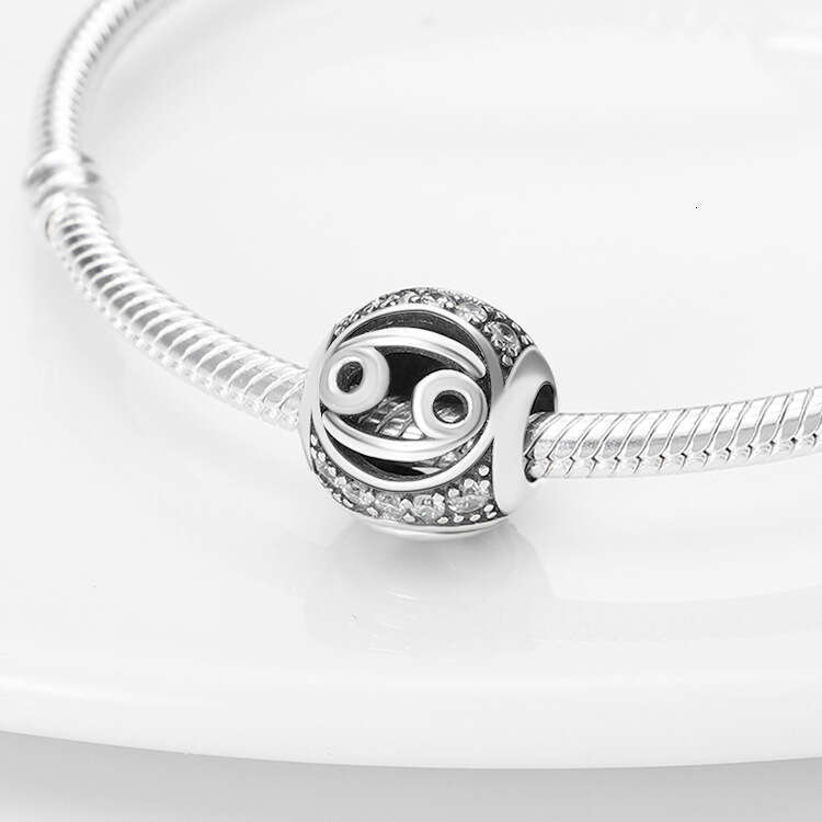 New 925 Sterling Silver Charm Twelve Constellation Series beads Fit Charms Silver 925 Original Bracelet DIY Jewelry Making For women Gifts