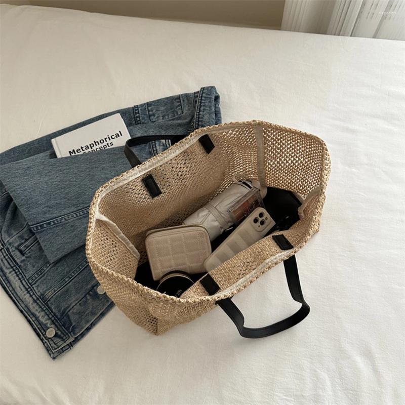 3 Totes Fashion Star Straw Beach Bag Large Summer Shoulder Woven Vacation Holiday Travel Handbag 4