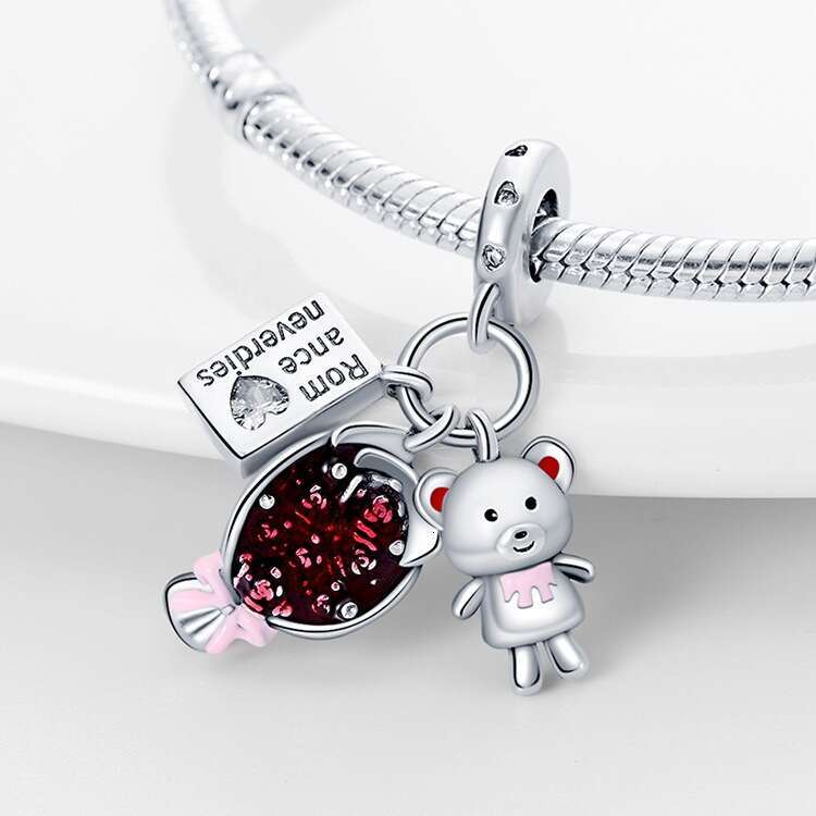 New 925 Sterling Silver Charm Palm heart-shaped pendant heart lock beads Fit Charms Silver 925 Original Bracelet DIY Jewelry Making For women Gifts