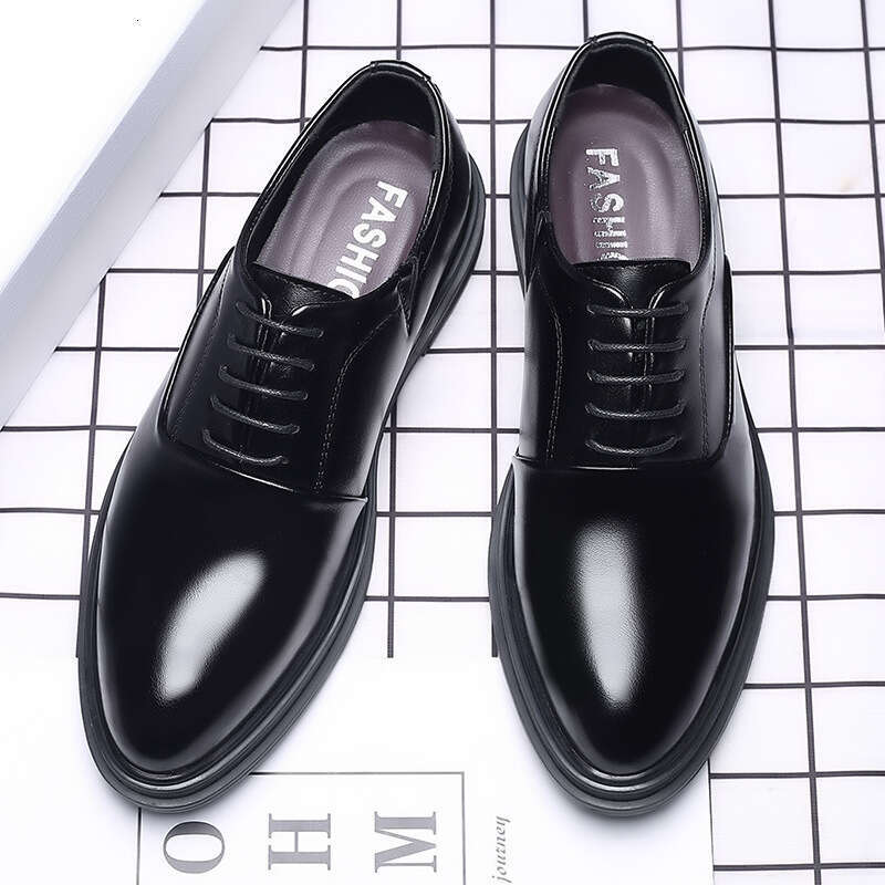 Leather Shoes Men's Breathable Black Soft Bottom Man Business Formal Wear Casual Wedding atos Hombre