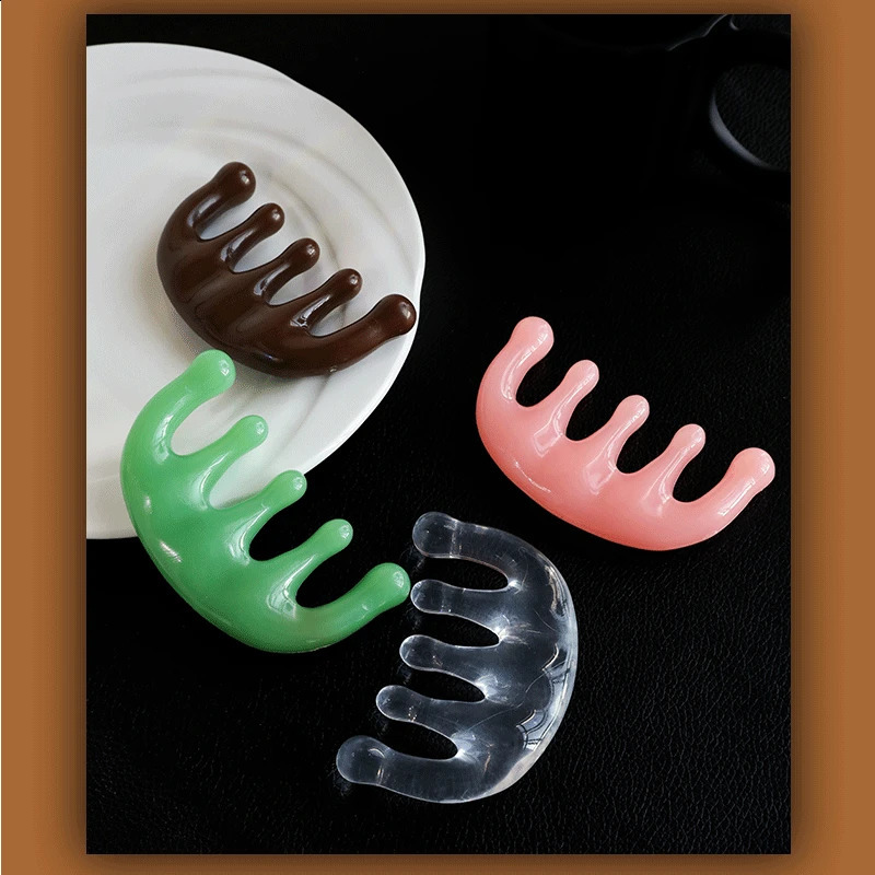 Meridian Massage Comb FiveTooth Handleless Chinese Acupuncture Head Blood Circulation Scalp Scraping Therapy 240911