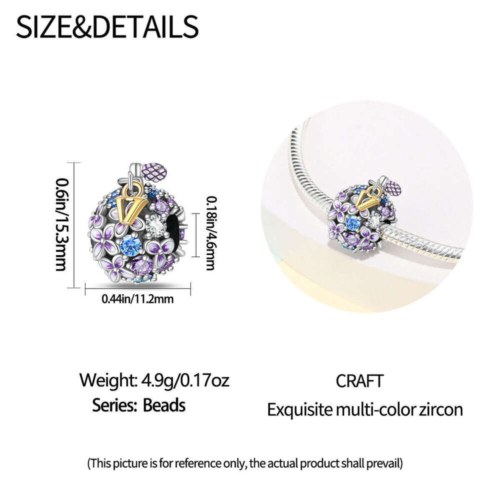 New 925 Sterling Silver Charm Romantic flower perfume bottle beads Fit Charms Silver 925 Original Bracelet DIY Jewelry Making For women Gifts