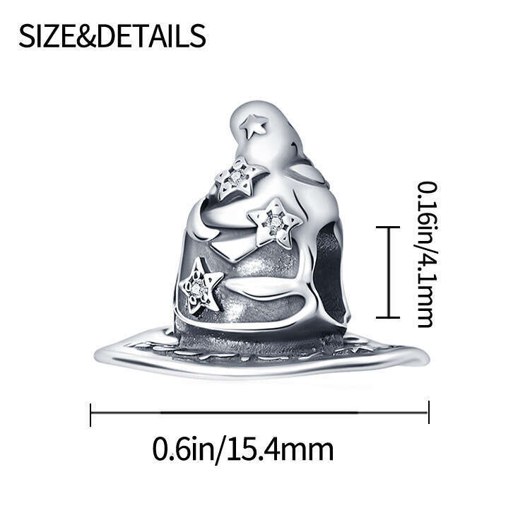 New 925 Sterling Silver Charm Magic Hat beads Fit Charms Silver 925 Original Bracelet DIY Jewelry Making For women Gifts