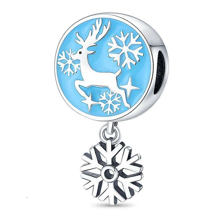 New 925 Sterling Silver Charm Christmas Tree Elk Santa Claus Pendant beads Fit Charms Silver 925 Original Bracelet DIY Jewelry Making For women Gifts