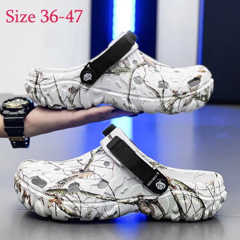 hot Men's Summer Outdoor Foam Clogs: Breathable, Lightweight Garden & Water Sandals for Comfort and Style
