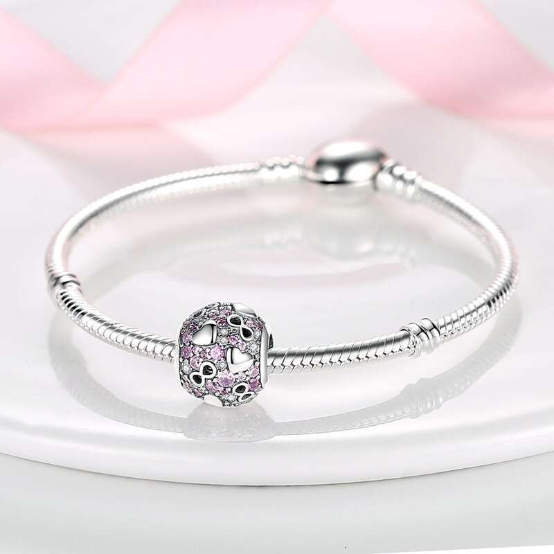 New 925 Sterling Silver Charm FOREVER clip beads Fit Charms Silver 925 Original Bracelet DIY Jewelry Making For women Gifts