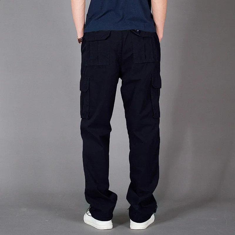 Men Cotton Cargo Pants Tactical Pants Army Green Mens Casual Outdoor Sports Trousers Y2K Clothing Spring Autumn 240911