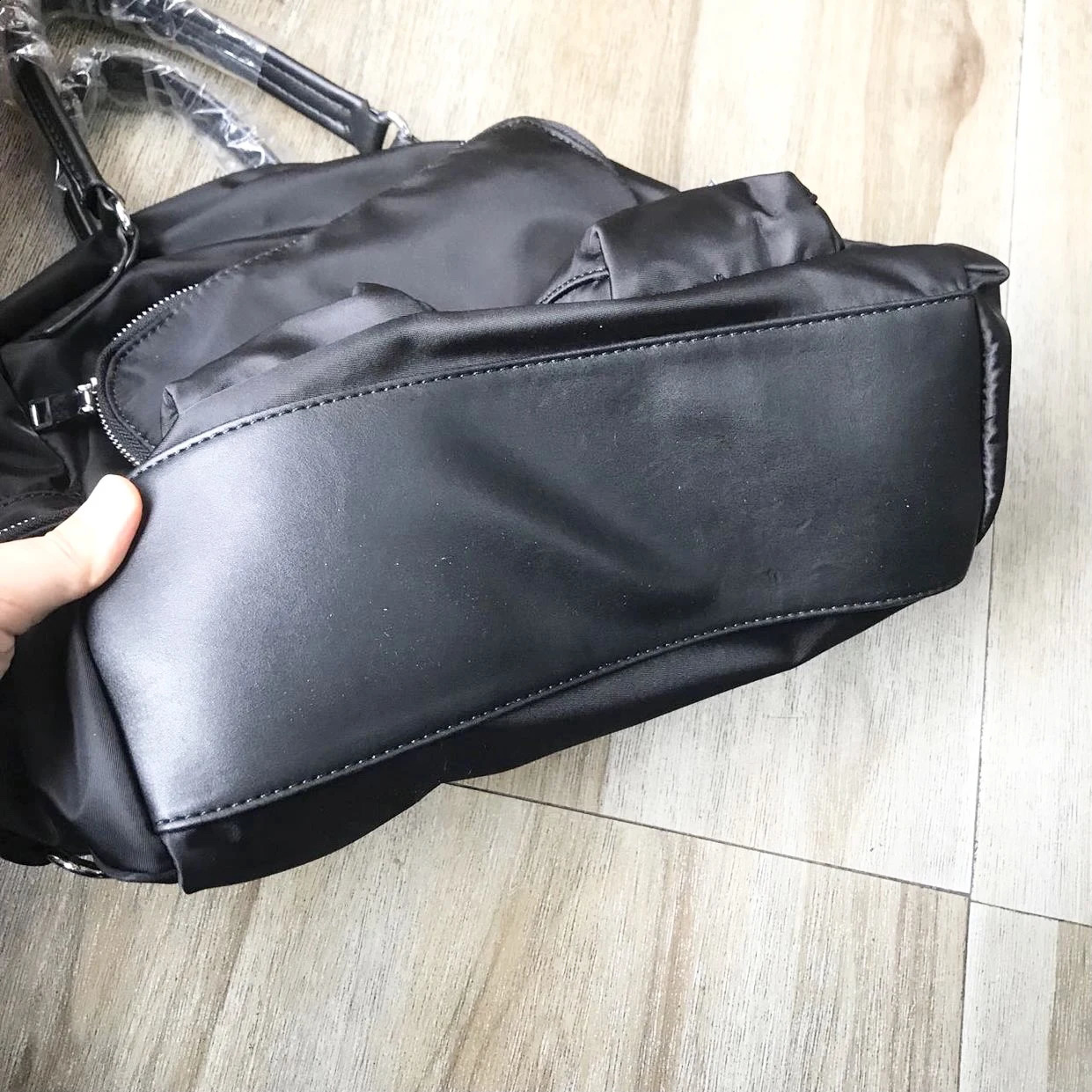 Korean style backpack with high-end nylon fabric multiple pockets fully matched fashionable travel shoulder casual backpack messenger bag 240912