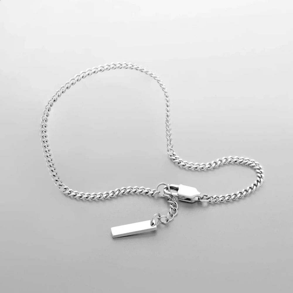 Mens jewelry personalized Cuban chain minimalist bracelet fashion trend non fading accessories wholesale 10 pieces 240912