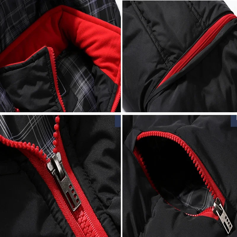 Spring Autumn Mens Fashion Zipper Hooded Warm Vest Casual Sports Stand Collar Sleeveless Jacket Men Winter Down Vest 240912