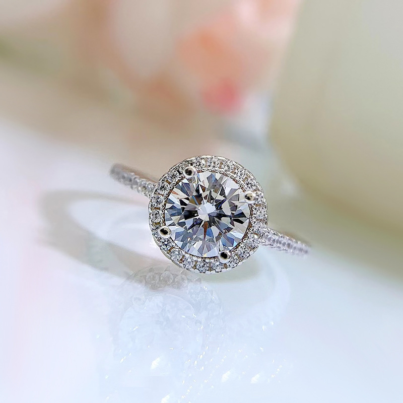 1CT Round Cut Moissanite Eternity Band in Sterg Sier for Women, Engagement Anniversary Wedding Ring