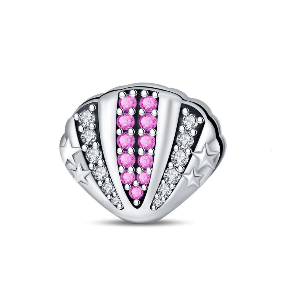 New 925 Sterling Silver Charm Red Heart Pink Shell Violet Butterfly beads Fit Charms Silver 925 Original Bracelet DIY Jewelry Making For women Gifts