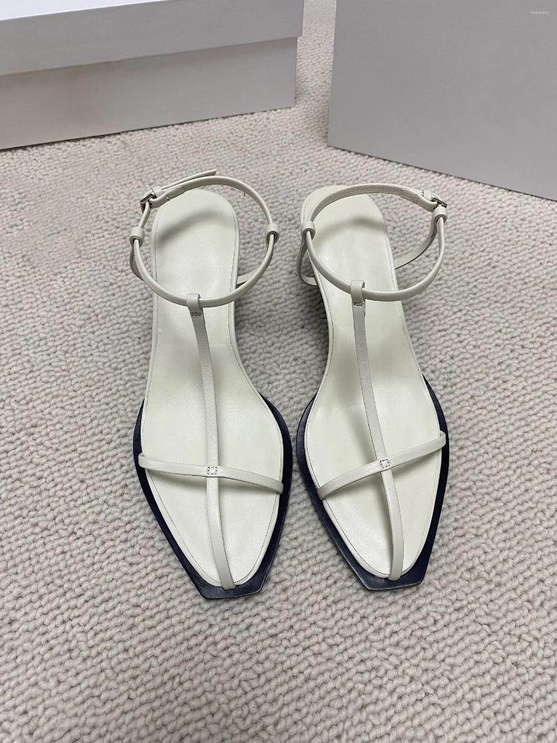 Sandals Low Heel T-strap Design Fashionable Versatile 2024