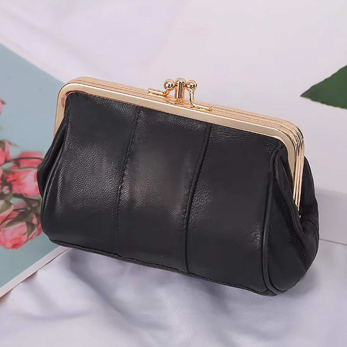 Soft Face Sheepskin Handheld Bag for Women's Three Opening Child Mother Deduction Change Bag Card Bag