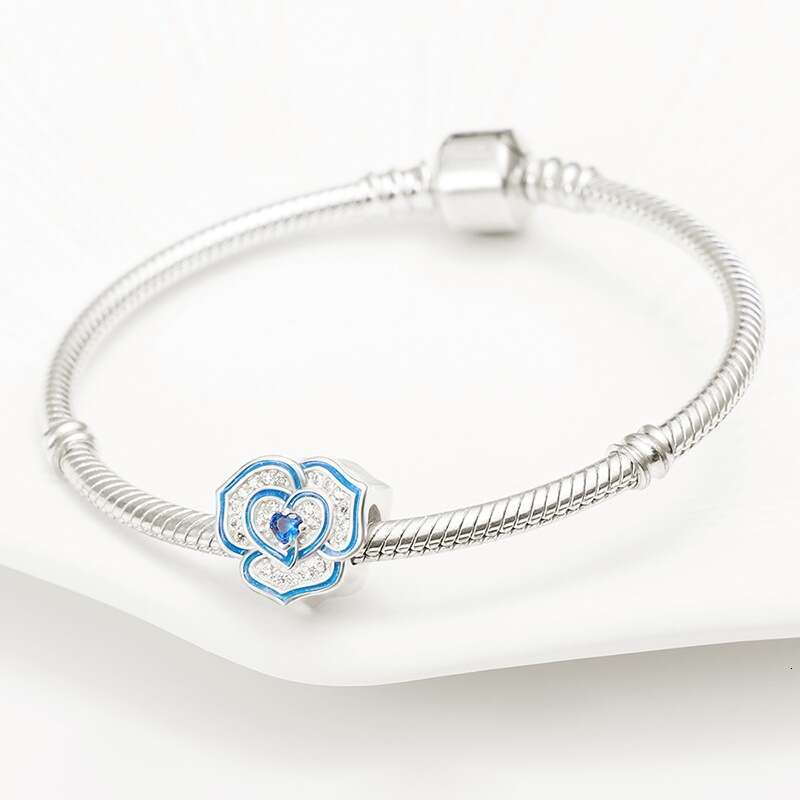 New 925 Sterling Silver Charm Seaside Flower beads Fit Charms Silver 925 Original Bracelet DIY Jewelry Making For women Gifts