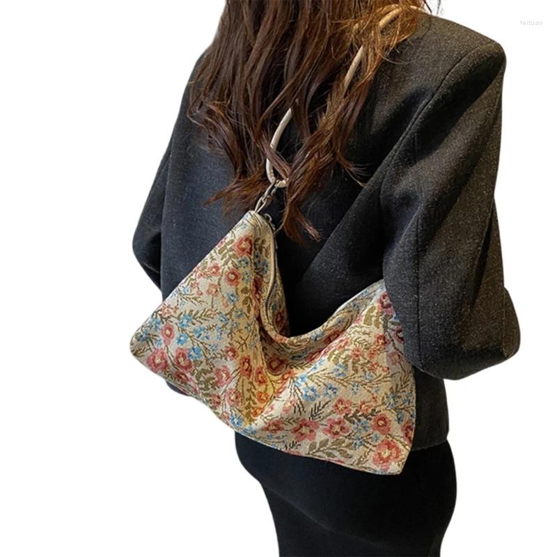 Totes Underarm Armpit Bag With Adjusted Strap Crossbody For Women Fashion Vintage Ethnic wer Shoulder Handbag Purse a146