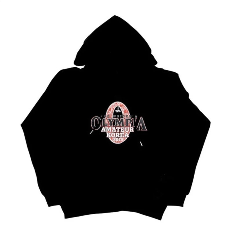 Autumn and winter mens casual hooded sweater gym exercise sports top running sportswear thickening Olympia 240910