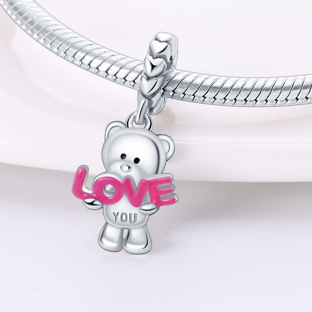 New 925 Sterling Silver Charm Animal bear pendant Fit Charms Silver 925 Original Bracelet DIY Jewelry Making For women Gifts