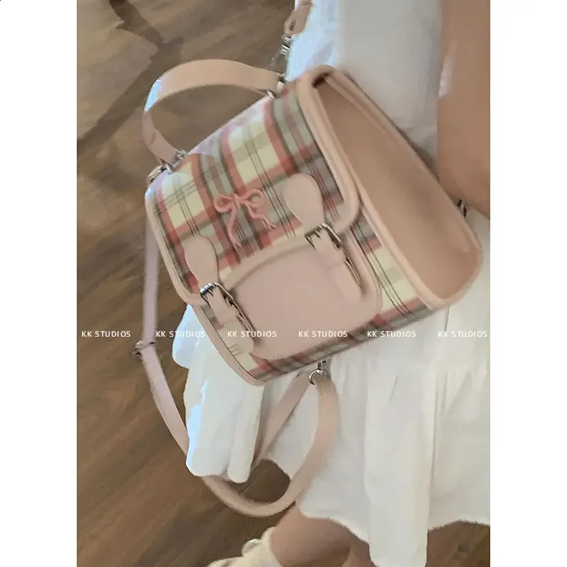 Korean niche preparatory style womens backpack autumn leisure student school backpack hiking Knapsack Mochila 240912