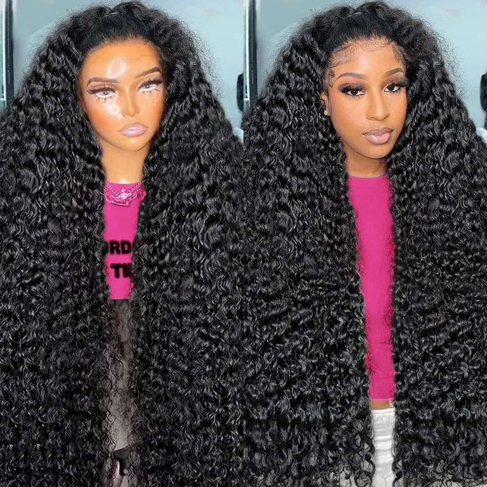 250% Loose Deep Wave 13X6 HD Wig Brazilian 30 34 Inch Transparent 13X4 Curly Lace Frontal Human Hair Wigs For Women