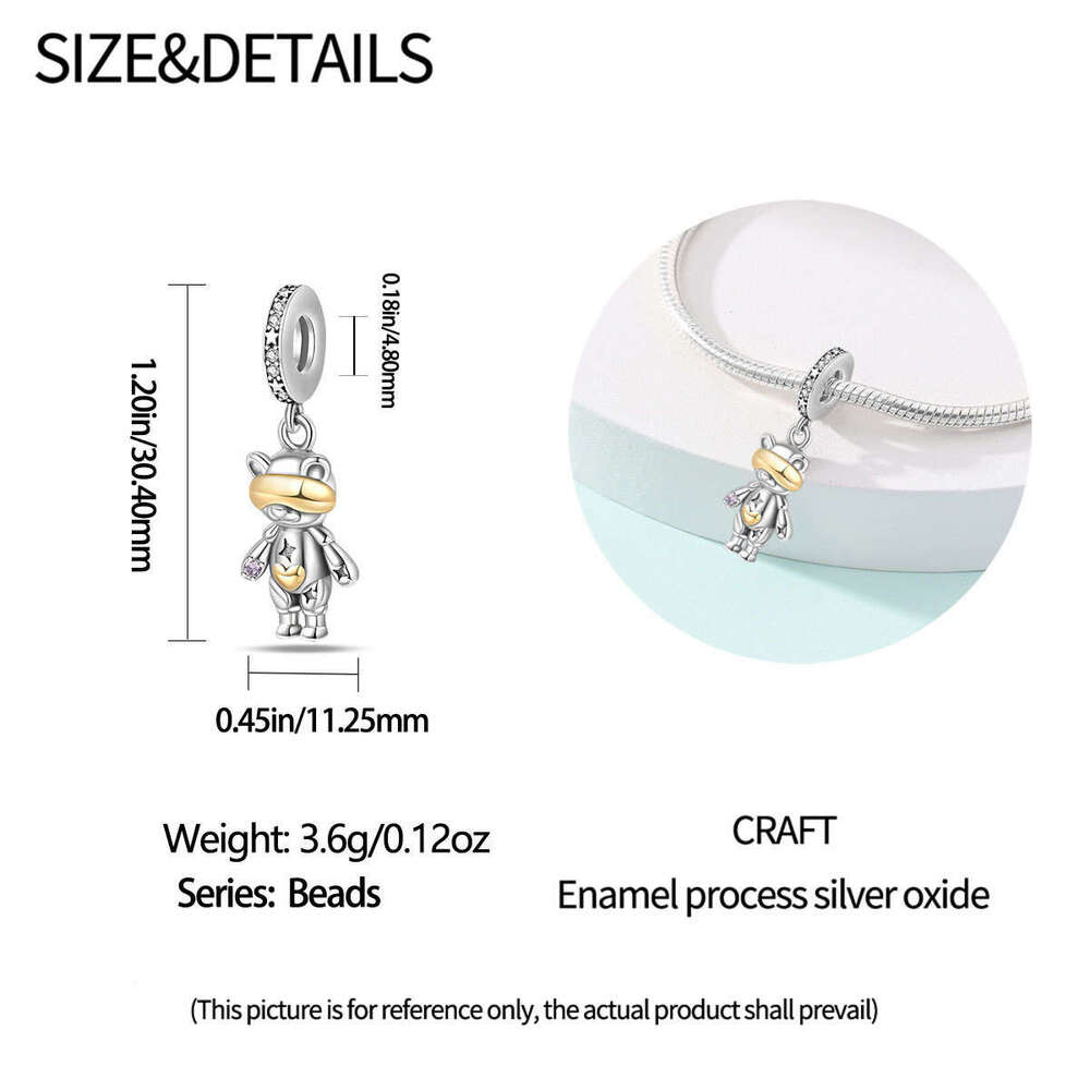 New 925 Sterling Silver Charm Bear pendant beads Fit Charms Silver 925 Original Bracelet DIY Jewelry Making For women Gifts