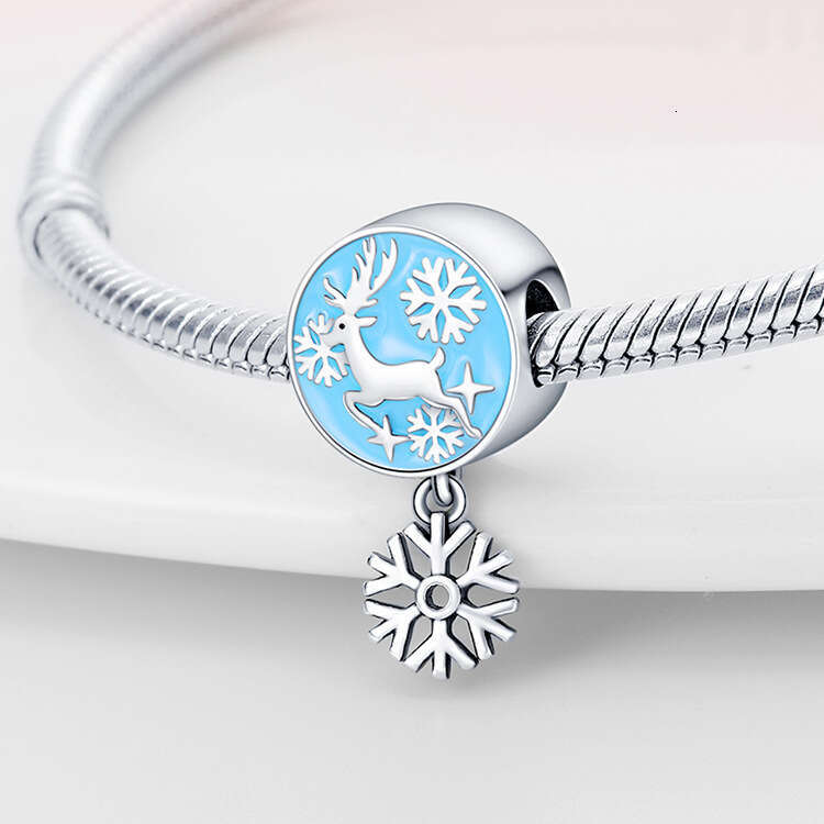 New 925 Sterling Silver Charm Christmas Tree Elk Santa Claus Pendant beads Fit Charms Silver 925 Original Bracelet DIY Jewelry Making For women Gifts