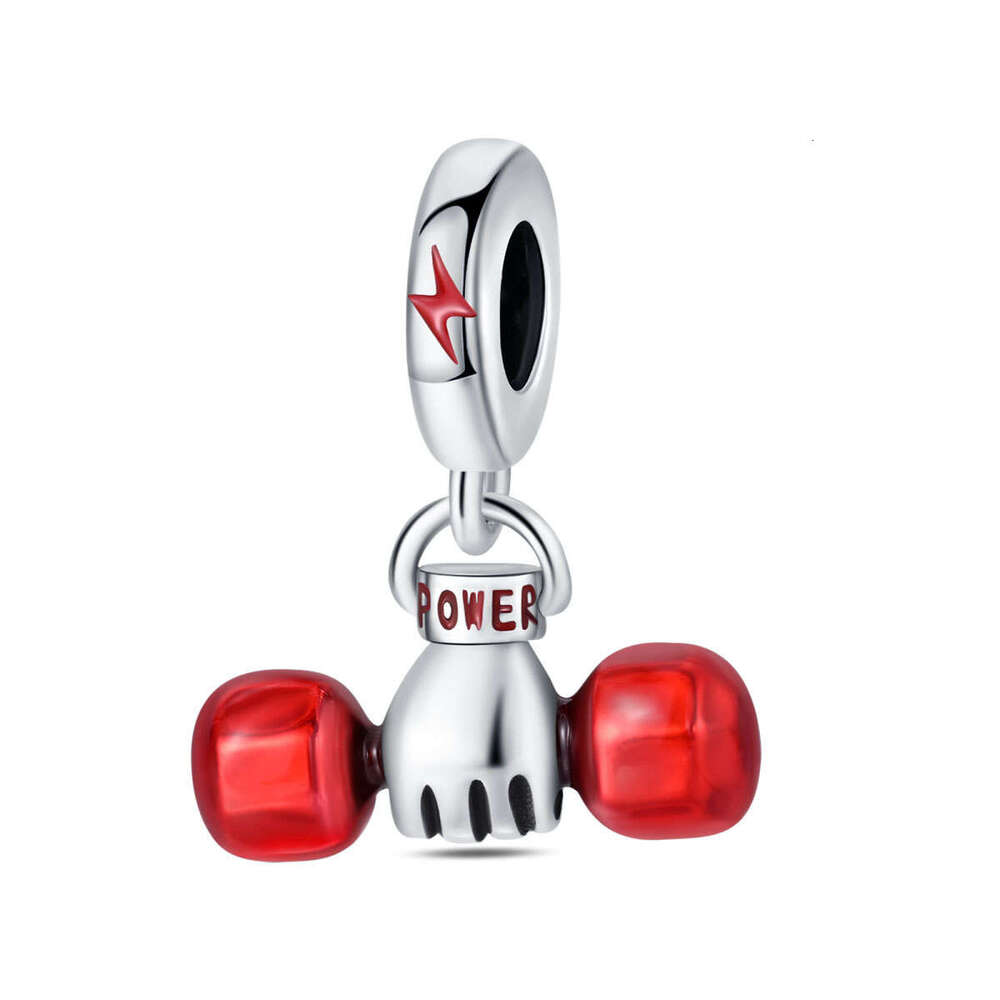 New 925 Sterling Silver Charm Sports and Fitness Strength Dumbbell Pendant Fit Charms Silver 925 Original Bracelet DIY Jewelry Making For women Gifts