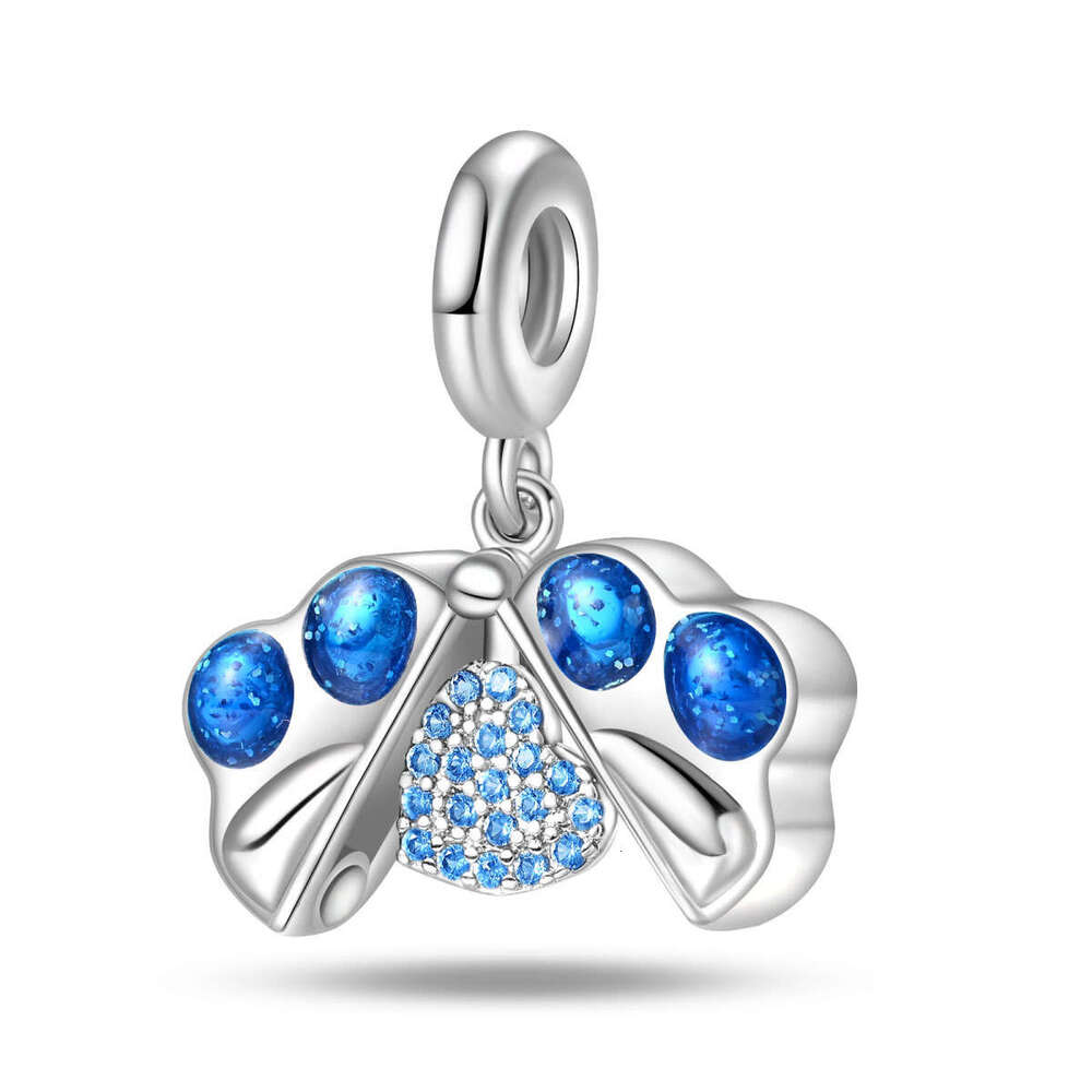New 925 Sterling Silver Charm Blue Love Cat Claw Clover Pendant Fit Charms Silver 925 Original Bracelet DIY Jewelry Making For women Gifts