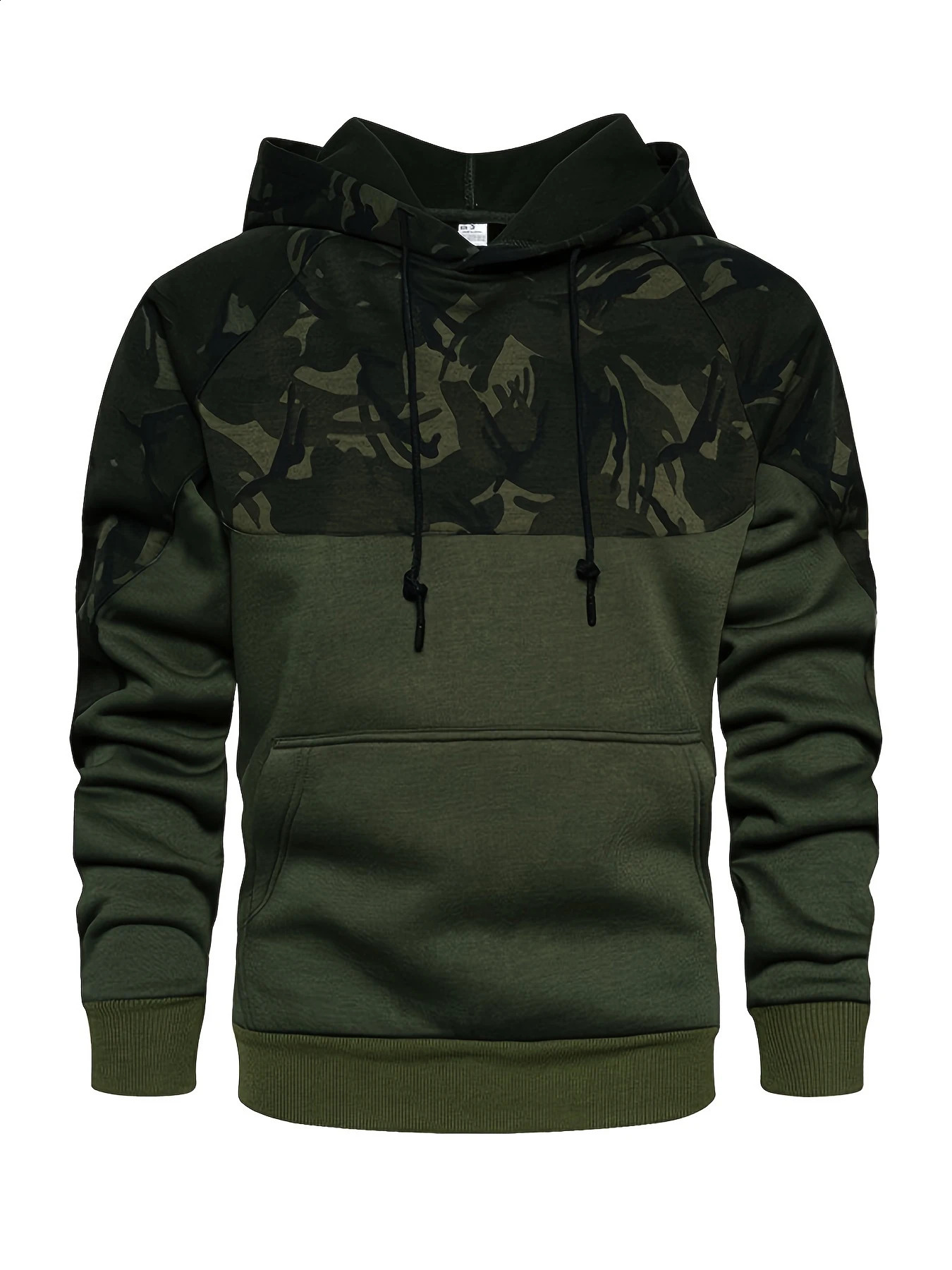 Camouflage Hoodie Cool Hoodies For Men Mens Casual Color Block n Hooded Sweatshirt With Kangaroo Pocket Streetwear W 240910