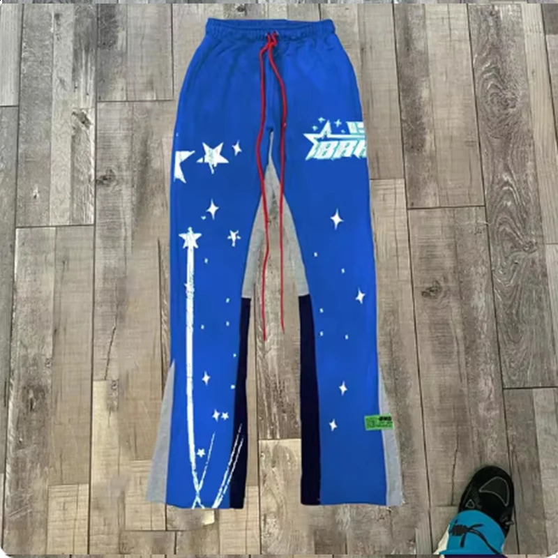 Y2k Pants Men Loose 3D Print Trousers Casual Sweatpants Mid Waist Sporty Female Clothes Streetwear Hip Hop Vintage Flared Pants 240911
