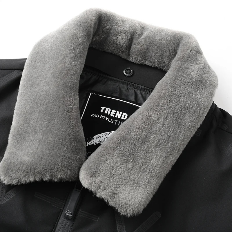 Casual Autumn Winter Mens Lightweigt Fur Collar Duck Down Jackets Business Slim Top Puffer Coats Outwear Warm Down Clothes 240913