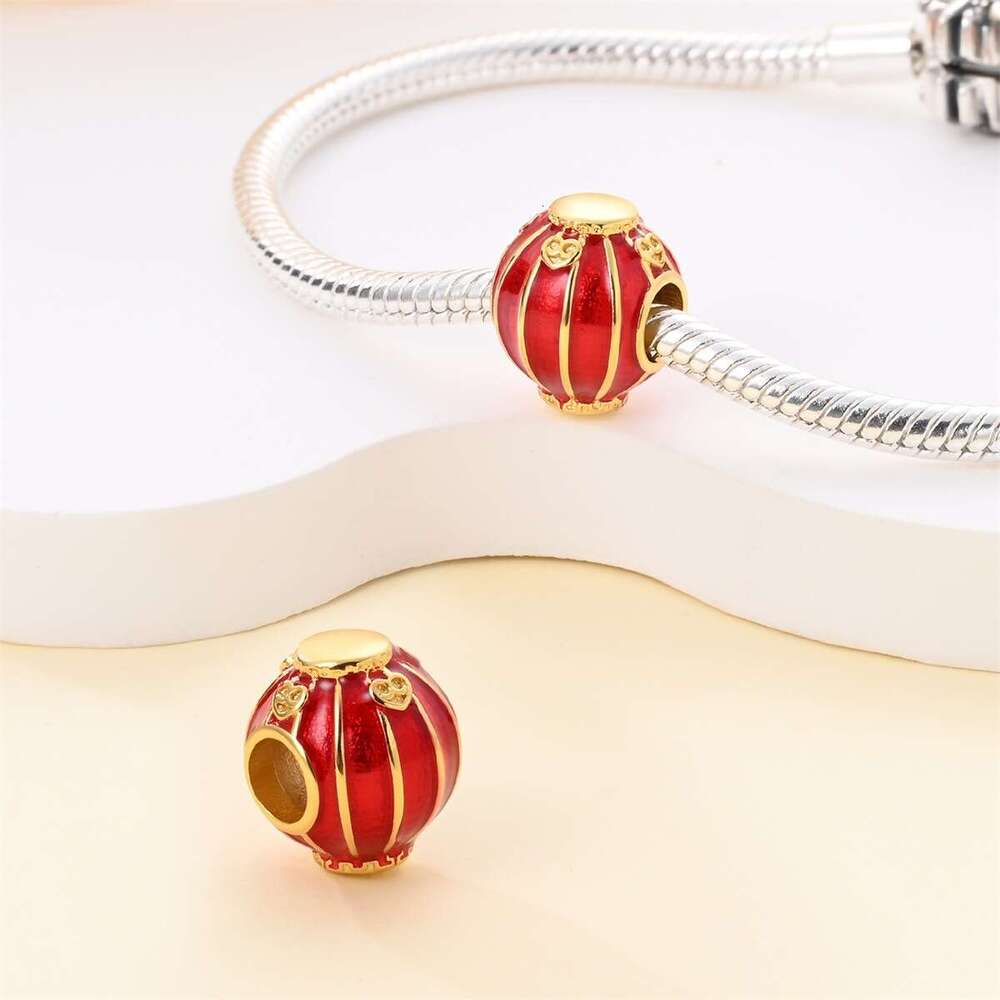 New 925 Sterling Silver Charm New Year Series - Red Lantern Beads Fit Charms Silver 925 Original Bracelet DIY Jewelry Making For women Gifts